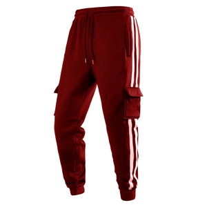 Men Cargo Jogger Pant Lightweight Breathable Anti-Wrinkle Elastic Waist Casual Style Plain Dyed Knitted Nylon/Cotton Sweatpants - Product Image 5