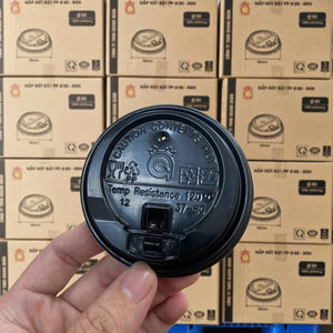 Quang Quan ฝาพลาสติก PP แบบใช้แล้วทิ้งขนาด90มม. กันการรั่วซึมซึมซึมสำหรับถ้วยกาแฟกระดาษ - Product Image 5