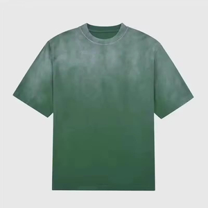 T-shirts personnalisés délavés à l'acide pour fabricants, coupe carrée et courte, 300 g/m², col rond, manches courtes, tricoté, décontracté, coupe classique - Product Image 4