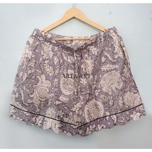 ชุดนอนผ้าฝ้ายคังกูร่าทำมือสไตล์อินเดีย ลายพิมพ์บล็อกด้วยมือแบบวินเทจ สวยงาม ทันสมัย เหมาะสำหรับผู้หญิงใส่ในช่วงฤดูใบไม้ร่วง - Product Image 5