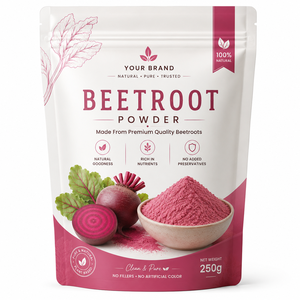 Poudre de Betterave en Vrac de Qualité Supérieure 100% Naturelle 250g Poudre de Racine de Betterave Rouge Qualité Alimentaire Fabrication OEM ODM en Vrac Qualité Export - Product Image 1