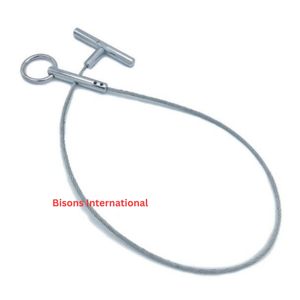 BISONS Herramienta Veterinaria Obstétrica para Cerdos, Gancho de Acero Inoxidable con Cable, Herramienta Ajustable para Parto de Cerdas - Product Image 1