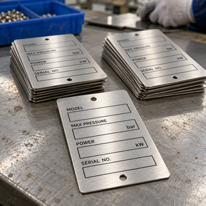 Placa de Identificación de Calibración, Placa de Identificación Metálica Personalizada con Número de Serie, Datos Técnicos del Modelo OEM - Product Image 3