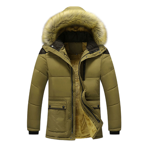 Winter Men's Hooded Thermal Fleece Parka <b>Jacket</b> Stand Collar Casual Fashion For Winter Season Use Men's Parka <b>Jacket</b> OEM Size - Product Image 5