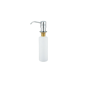 Distributeur de savon liquide manuel en argent brossé inoxydable, rechargeable, pour comptoir de salle de bain, avec pompe à pression pour désinfectant - Product Image 1