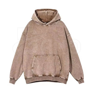 Sudaderas con Capucha de Alta Calidad, Lavado Ácido, 100% Algodón, para Hombre, Invierno, Logotipo Personalizado, Ecológicas, Secado Rápido, para Venta en Línea - Product Image 2