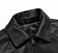 Veste en cuir Avirex de qualité supérieure, broderie streetwear, cuir de vache véritable, veste bomber pour homme pour l'hiver