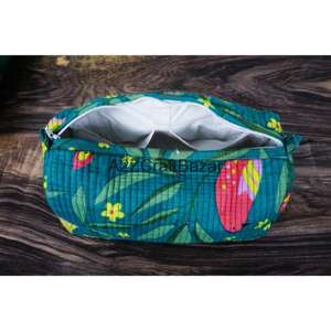 Ensemble de trousses de voyage légères en coton durable à motif pompon avec fermeture éclair, écologiques et réutilisables, 3 tailles moyennes pour le rangement de maquillage - Product Image 6