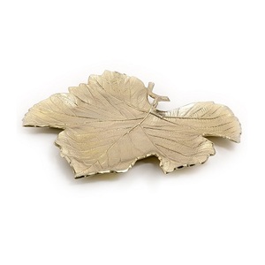 Aluminium Gold Color Leaf <b>Vanity</b> <b>Tray</b> Customized Size And Shape Leaf <b>Vanity</b> <b>Tray</b> For Home Restaurant Use - Product Image 1