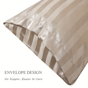 2 taies d'oreiller en satin, douces et résistantes aux plis, plusieurs couleurs, grande taille, pour la maison, le dortoir, la literie d'hôtel - Product Image 5