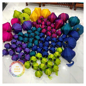 Lanterne en bambou de Hoi An 30cm/35cm/40cm/45cm - Formes et couleurs variées - Lanterne pour hôtel, restaurant, mariage, jardin - Caryln - Product Image 3