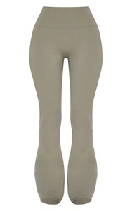 Wholesale Custom Crossover Bootcut Pants Women Seamless Yoga <b>Leggings</b> High Rise <b>Flare</b> Activewear Bottoms - Product Image 2