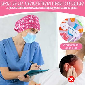 Hospital Medical Scrub Caps Custom Made Design OEM Surgical Use Cotton Healthcare Uniform Doctors Nurses Reusable Lightweight - Product Image 2