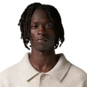 Pull en maille à manches longues pour homme, col boutonné texturé, beige, doux, décontracté, hiver, mélange de coton, OEM - Product Image 5