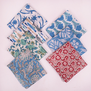 <b>Retro</b> Style Cotton Handkerchiefs Set Vintage Floral Pattern Men's Eco-Friendly Gift Adult Unisex Bohemian Style - Product Image 4