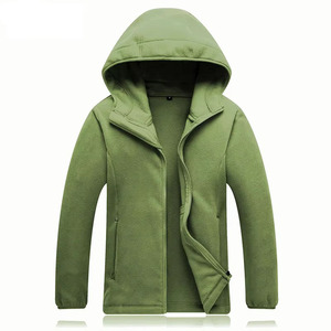 Chaqueta polar con capucha personalizada para hombre, gris, rojo, morado, azul, negro, verde oliva, con cremallera completa, abrigo térmico suave y cálido para exteriores - Product Image 4