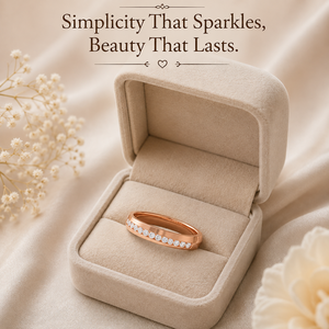 Luxury 14K Rose Gold Real Diamond Men's Wedding Band | Prong Set Pearl Religious Design | Anniversary Engagement Statement <b>Ring</b> - Product Image 3