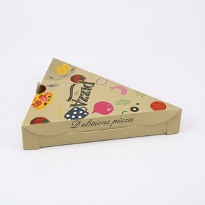 Boîtes à pizza pliables en forme de triangle, personnalisées, en gros, à bas prix, pour emporter, emballages alimentaires jetables pour mini-pizzas - Product Image 4