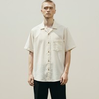 Chemise décontractée respirante à manches courtes pour homme, imprimée, col rabattu, bouton unique, en tricot Spandex/Polyester, collection automne