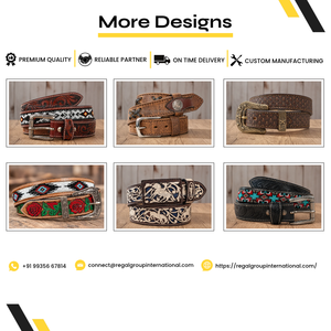 Cinturón de Cuero Grabado a Mano con Diseño Floral y de Girasoles, Estilo Occidental, de Alta Calidad, para Hombre y Mujer, Color Negro y Marrón Vintage, Estilo Vaquero - Product Image 5