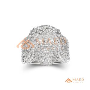 <b>Mens</b> <b>Silver</b> Tone Moissanite Lion Head <b>Ring</b> Luxury Hip Hop Statement Fashion Jewelry Gift for Stylish <b>Men</b> Daily Urban Fashion USA - Product Image 6