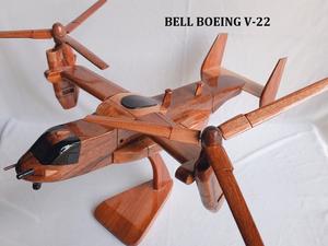 Modelo de helicóptero de madera a escala, hecho de madera maciza de una fábrica de Vietnam/Modelo de avión de madera para regalo o decoración de mesa - Product Image 2