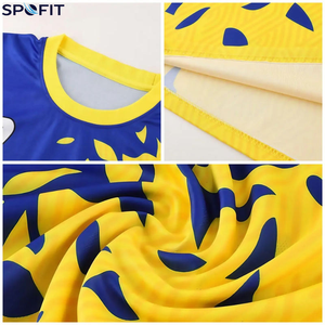 ชุดฟุตบอลแบบกำหนดเอง เสื้อเจอร์ซีย์โพลีเอสเตอร์ 100% ระบายอากาศได้ดี แขนสั้น ชุดฟุตบอลฤดูร้อน แห้งเร็ว พิมพ์ลายด้วยความร้อน - Product Image 5