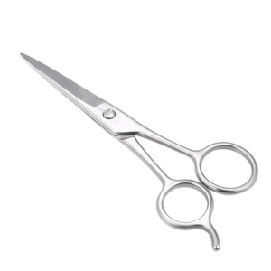 Ciseaux de barbier en acier inoxydable pour droitiers - Ciseaux de coiffure à pointe arrondie avec manche moyen - Product Image 4