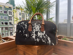 Classical Genuine Leather <b>Men</b> Duffle Traveling <b>Bag</b> With Wheel Trolley Case Large Capacity Weekend <b>Bag</b> - Product Image 5