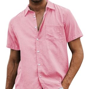 Chemise boutonnée rose poudré en coton doux de haute qualité, unie, pour le travail, tenue de bureau chic et formelle - Product Image 3