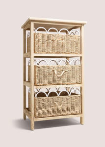 ลิ้นชักไม้และหญ้าทะเลทรงหอยเชลล์ ดีไซน์สวยงามและใช้งานได้จริง สำหรับจัดเก็บของใช้จำเป็นในครัว - Product Image 2