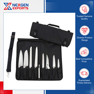 Sac de rangement portable en cuir PU fait main de qualité supérieure pour couteaux et outils, disponible en grande quantité, pour usage en cuisine, Inde - Product Image 2