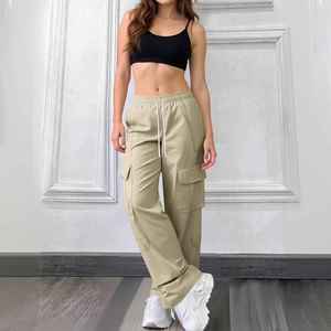 <b>Women's</b> Vintage High Waist <b>Jogger</b> Cargo Pants Drawstring Baggy Wide <b>Leg</b> Trousers Casual Streetwear Pencil Pants for <b>Women</b> - Product Image 4