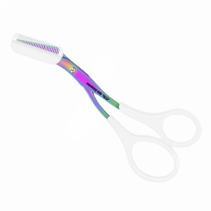 Ciseaux à sourcils pour femmes et hommes, ciseaux à sourcils en acier inoxydable, peigne antidérapant, ciseaux à sourcils par Apto Enterprises - Product Image 3