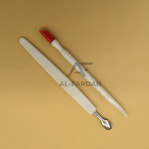 Pousse-cuticules en acier inoxydable japonais de haute qualité, couleur blanche, outil de manucure et pédicure - Product Image 1