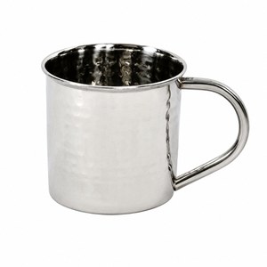Mug en acier inoxydable de qualité alimentaire écologique, poli miroir, à paroi simple, tasse à café en métal incassable, gobelet en acier premium - Product Image 3