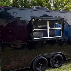 Remolque Equipado Verde Esmeralda de 8.5x22 para Uso como Camión de Comida Móvil para Venta de Snacks, Papas Fritas y Otros Alimentos - Product Image 1