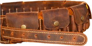 เข็มขัดคาดเอวแบบปรับได้ MOLLE สำหรับใส่กระสุน อุปกรณ์ล่าสัตว์ คุณภาพสูง หนังวัวแท้ ทนทาน - Product Image 2