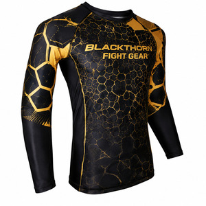 Fight Gear - T-shirt de compression à manches longues pour homme, imprimé par sublimation, séchage rapide, en spandex et polyester - Product Image 5
