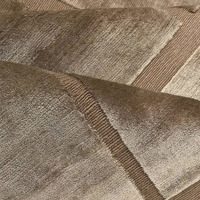 Mid-Century Modern Handgefertigter Viskose-Teppich Geometrisches Gittermuster Flächenteppich Seidenglanz Bodenteppich Luxuriöse Wohnzimmerdekoration