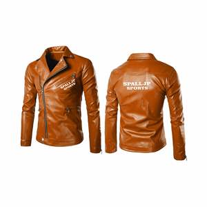 โรงงานผลิตเสื้อผ้าหนัง ราคาโรงงาน รับผลิตเสื้อแจ็คเก็ตหนังตามขนาดที่ต้องการ ซับในโพลีเอสเตอร์ แจ็คเก็ตหนังแบบมีซิป - Product Image 3