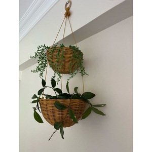 Maceta colgante moderna de yute para plantas, decoración de pared para el hogar, maceta colgante tejida ecológica para sala de estar y balcón - Product Image 1