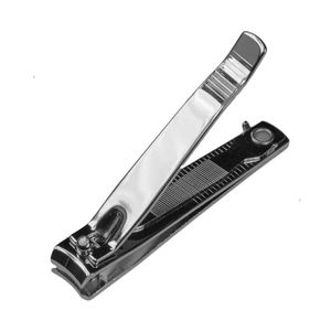Slim Profile <b>Nail</b> Clipper Silver Stainless Steel Finger Trimmer Professional Linear Lever Manicure Minimalist Grooming Device - Product Image 1