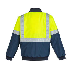 Vêtements de sécurité réfléchissants pour la construction, veste isolante unisexe haute visibilité, vêtements de travail imperméables pour l'hiver, certifiés ANSI, polyester haute visibilité - Product Image 5