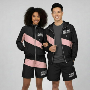 Nouvelle conception, survêtements coupe-vent légers de couleur unie, séchage rapide, nylon / polyester, survêtement coupe-vent de haute qualité - Product Image 2