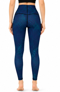 Leggings de compresión de cintura alta para mujer, pantalones de capa base con estampado personalizado, leggings deportivos para gimnasio, leggings de poliéster para correr - Product Image 4