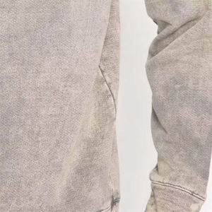 Sweat-shirt à col rond à manches raglan gris pour homme, coupe classique, coton tricoté lavé, style décontracté d'automne - Product Image 5
