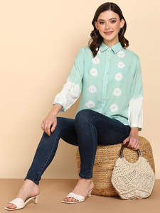 Camisa Maaesa para Mujer, de Rayón, Hecha a Mano, con Cuello Abotonado, Manga Larga, Estilo Casual, Corte Regular, para Primavera/Verano - Product Image 5