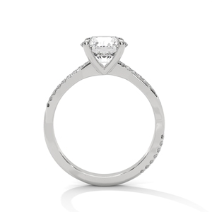 Anillo de Compromiso de Lujo con Diamante de Corte Brillante Cultivado en Laboratorio, Plata, Certificado IGI, Joyería para Mujer, Regalo de Aniversario o Boda - Product Image 3