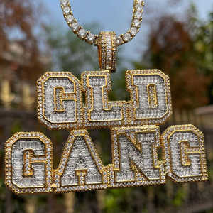 ชุดจี้เพชรโมอิสซาไนต์แบบ Cuban Link ของ Munjani Impex พร้อมสร้อยข้อมือและสร้อยคอแบบ Iced Out สไตล์ฮิปฮอปสำหรับผู้ชาย เครื่องประดับแฟชั่น รุ่น PENgst147 - Product Image 1